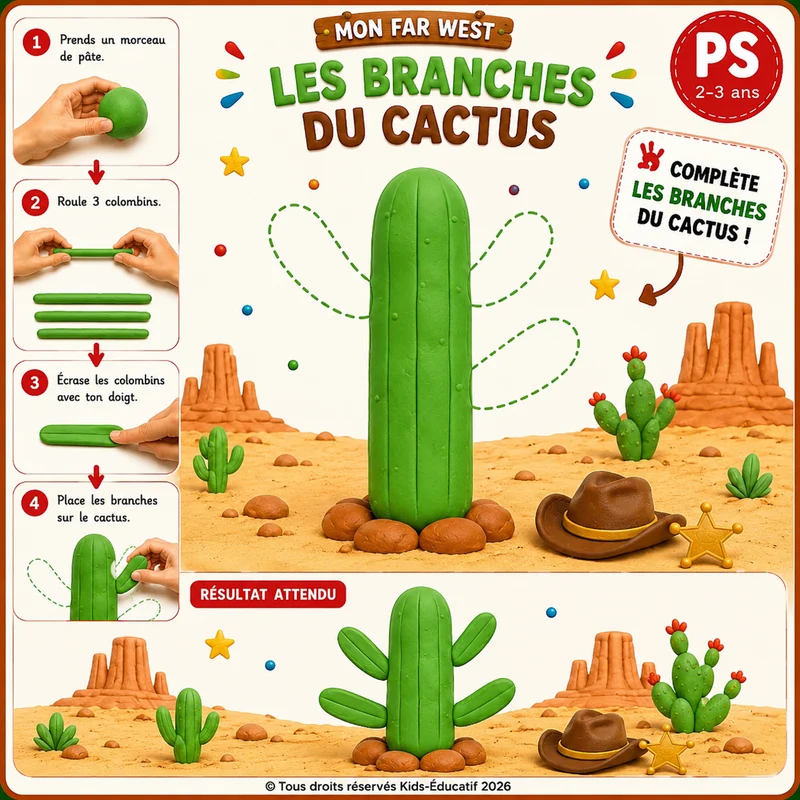 Mon Far West – 22 activités en pâte à modeler PS MS GS