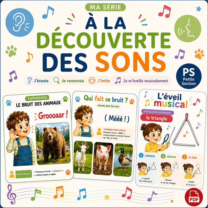 À la découverte des sons - 71 cartes PS