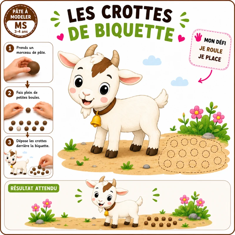 Complète les animaux en pâte à modeler