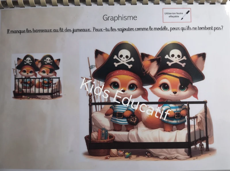 Livret d'avtivités 100% graphisme , thème Pirate