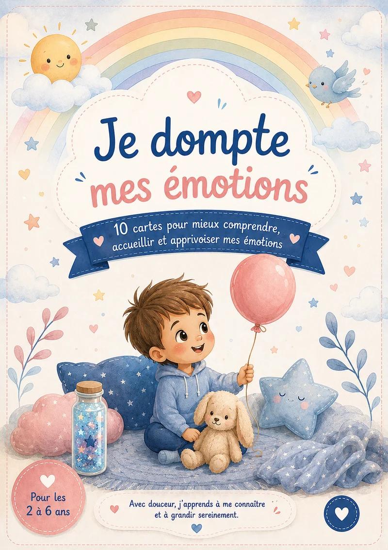 Je dompte mes émotions – 10 cartes d'astuces Version Garçon (version physique)