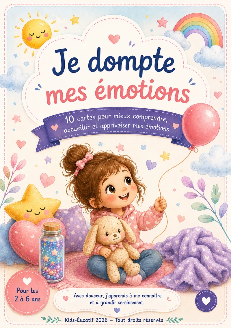 Je dompte mes émotions – 10 cartes d'astuces Version Fille (PDF à télécharger)