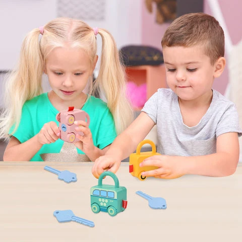 Jouet Montessori Serrures & Clés – Motricité Fine & Chiffres | Dès 3 ans