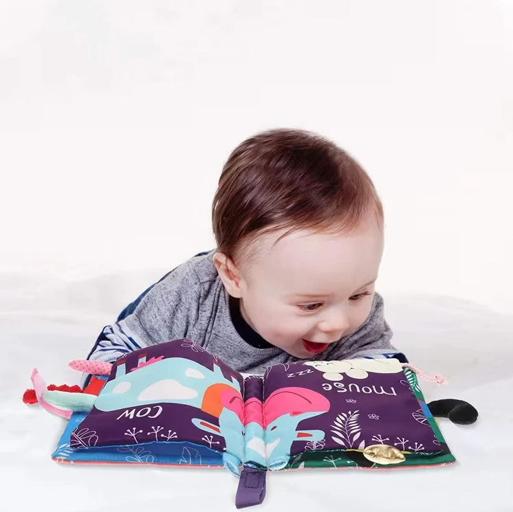 Livre Souple Montessori pour Bébé – Livre d’Éveil en Tissu Éducatif et Sensoriel | Jouet Éducatif Durable