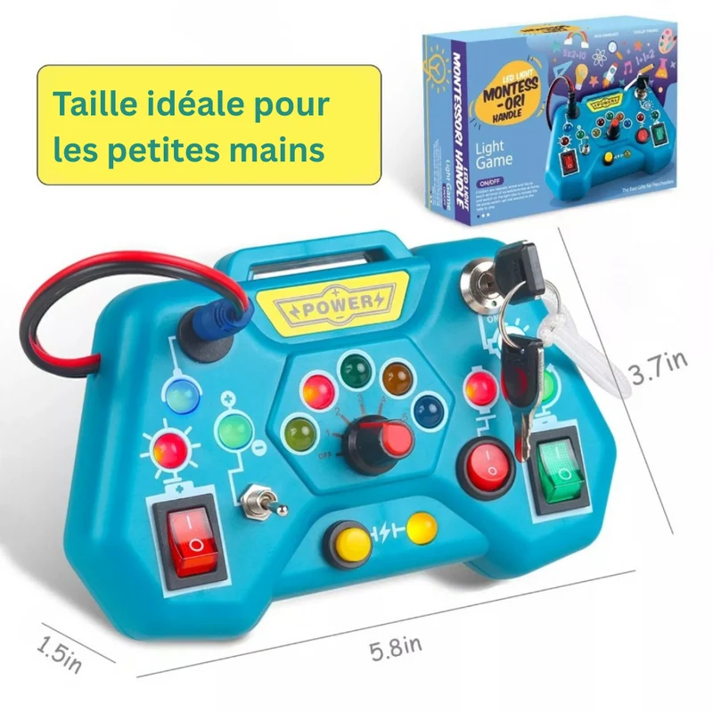 Busy Board Montessori – Planche d’Activités Éducative pour Tout-Petits | Jouet d’Éveil et Motricité Fine