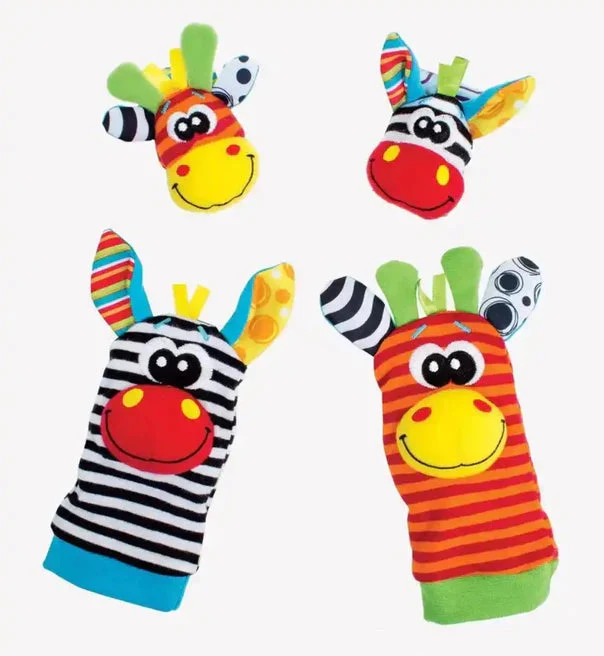 Chaussettes Hochet Bébé Animaux – Éveil Sensoriel Mains & Pieds | Dès la Naissance