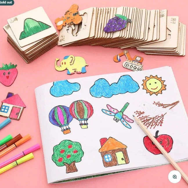 Pochoirs de Dessin Montessori – 20 Modèles Créatifs | Activité Artistique Dès 3 ans