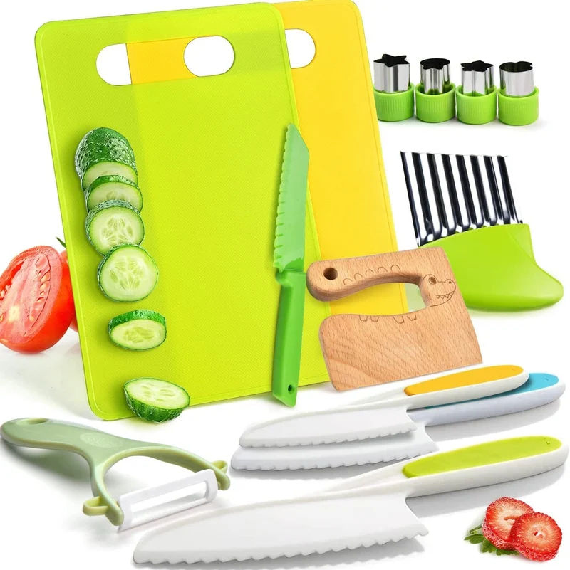 Ustensiles de Cuisine Montessori pour Enfants – Kit d’Apprentissage Culinaire Éducatif et Sécurisé