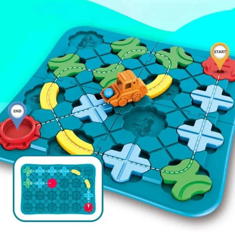 Puzzle Route Montessori en Bois – 118 Défis de Logique | Dès 3 ans