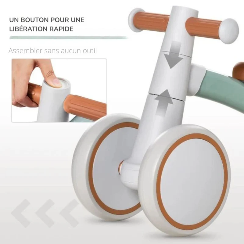 Draisienne Montessori 4 Roues — Vélo d'Équilibre Sans Pédales pour Enfants | Dès 3 ans