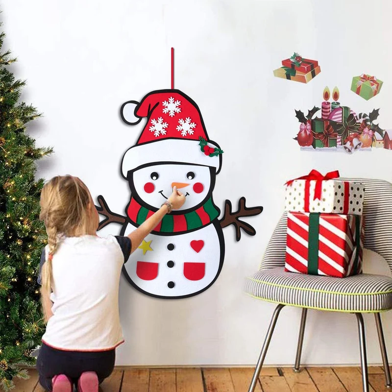 Sapin de Noël Montessori en Feutrine – Jeu Éducatif et Décoration Interactive à Décorer pour Enfants