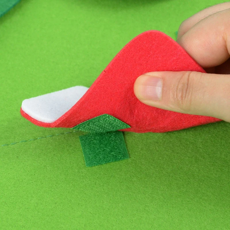 Sapin de Noël Montessori en Feutrine – Jeu Éducatif et Décoration Interactive à Décorer pour Enfants