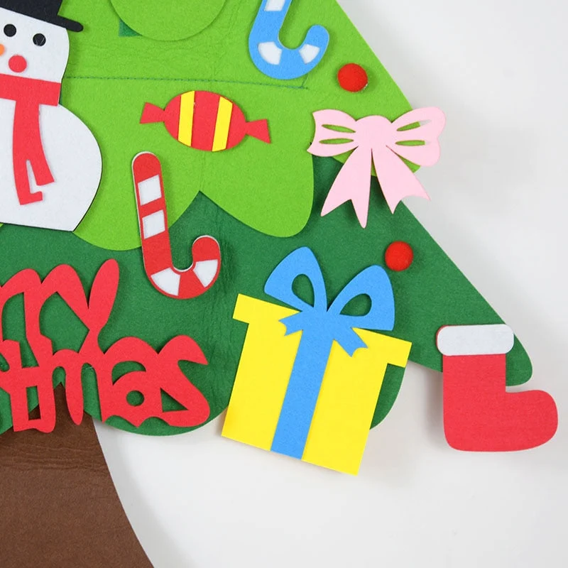 Sapin de Noël Montessori en Feutrine – Jeu Éducatif et Décoration Interactive à Décorer pour Enfants