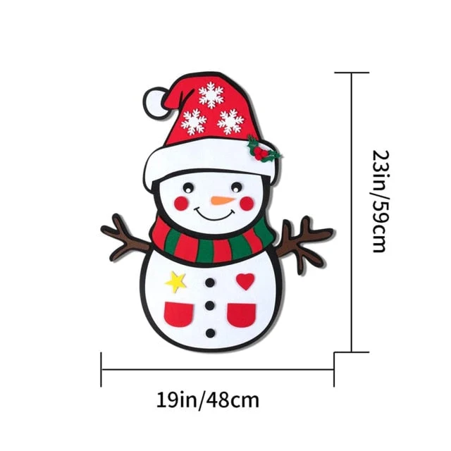 Sapin de Noël Montessori en Feutrine – Jeu Éducatif et Décoration Interactive à Décorer pour Enfants