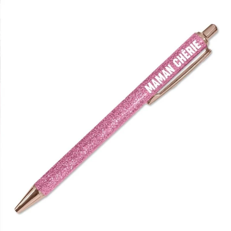 Stylo pailleté Maman Chérie – Idée cadeau maman original