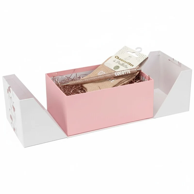 Boîte cadeau blanche double ouverture – Créez votre box cadeau | Joy Cadeaux 22,5 x 15,5 x 10 cm