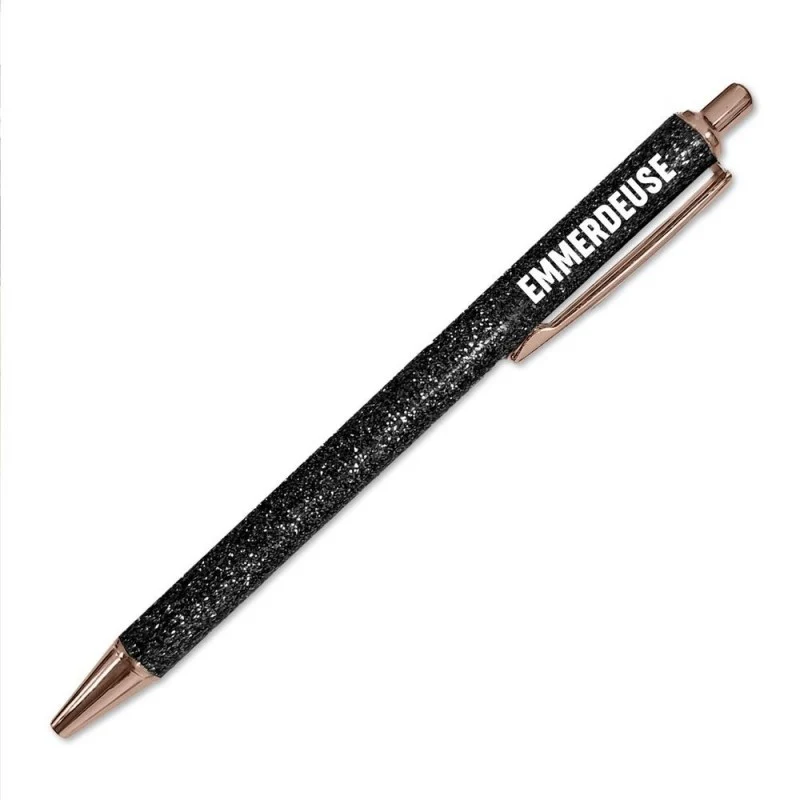 Stylo à paillettes Emmerdeuse – Stylo fantaisie humour | Joy Cadeaux
