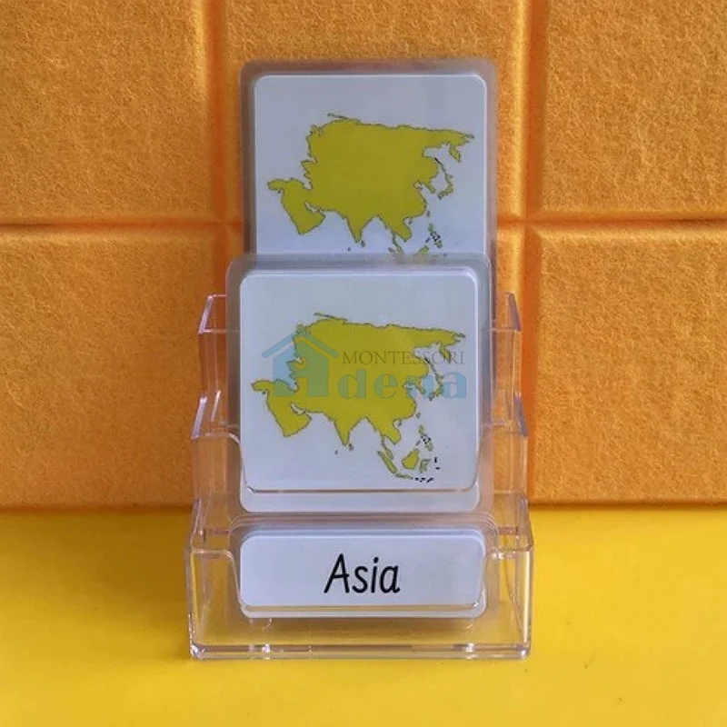 Three-Parts Cards w/ Stand - 7 Continents （8 sets）