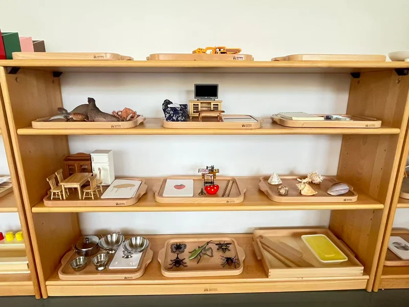 Objects With Similar Matching Cards -Dinning Room Materials and Cards with wooden tray
