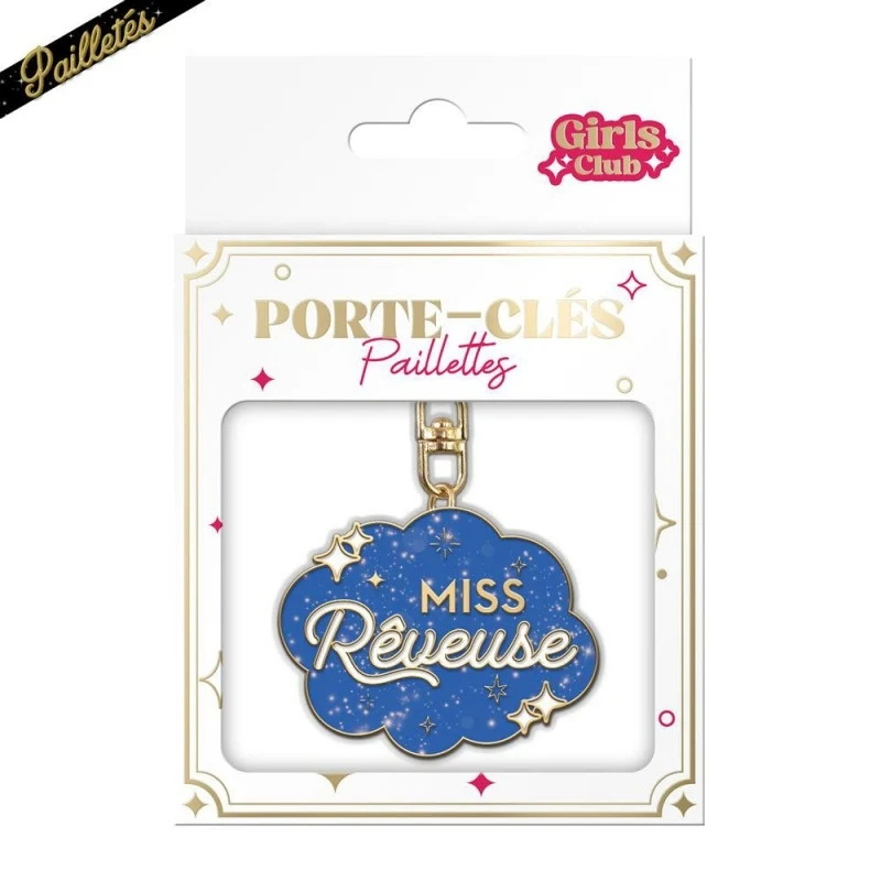 Porte-Clés Paillettes Miss Rêveuse – Accessoire Femme Brillant