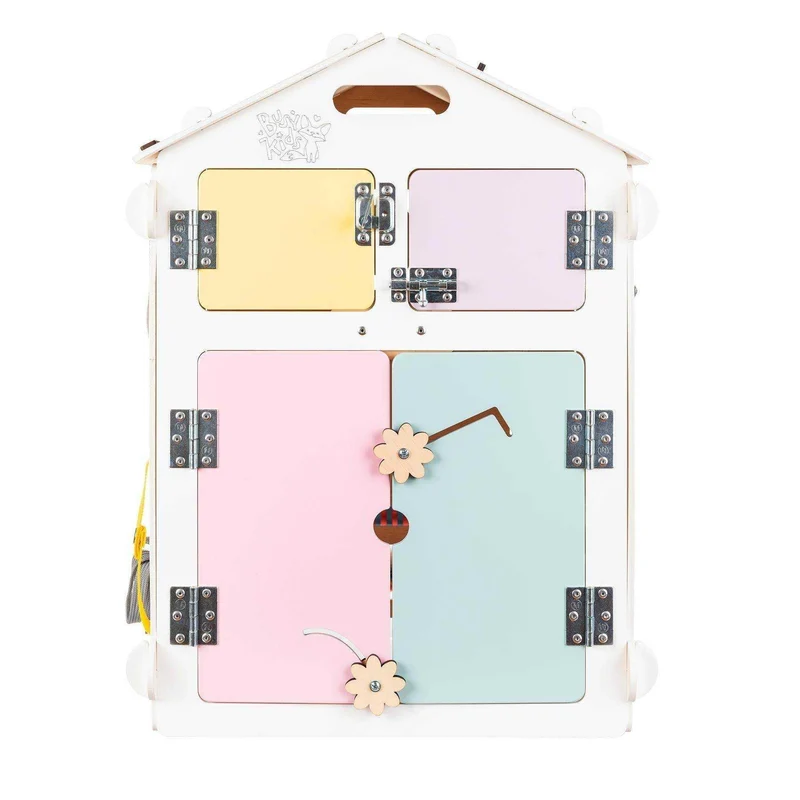 Busy House Pastell Weiss - Activity Board Montessori® by Busy Kids®