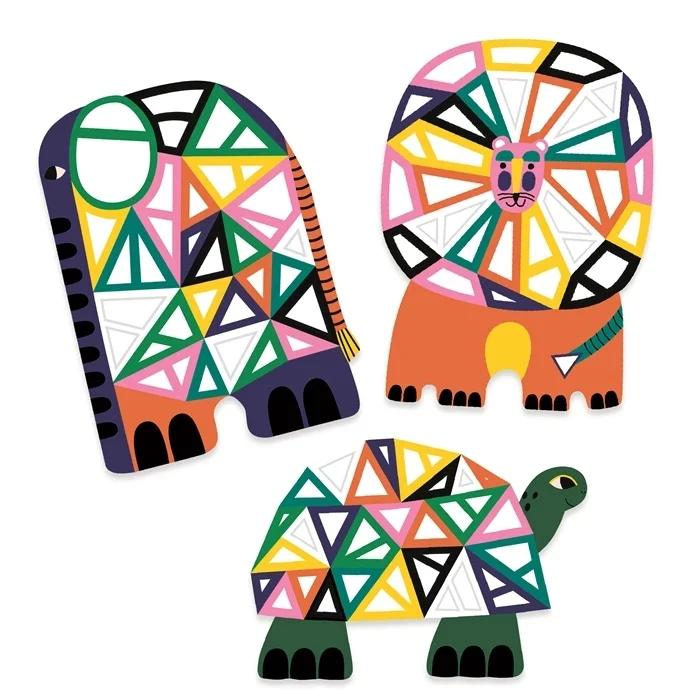 Mosaico Africa Djeco – Mosaïques Repositionnables Animaux de la Savane
