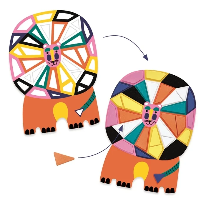 Mosaico Africa Djeco – Mosaïques Repositionnables Animaux de la Savane