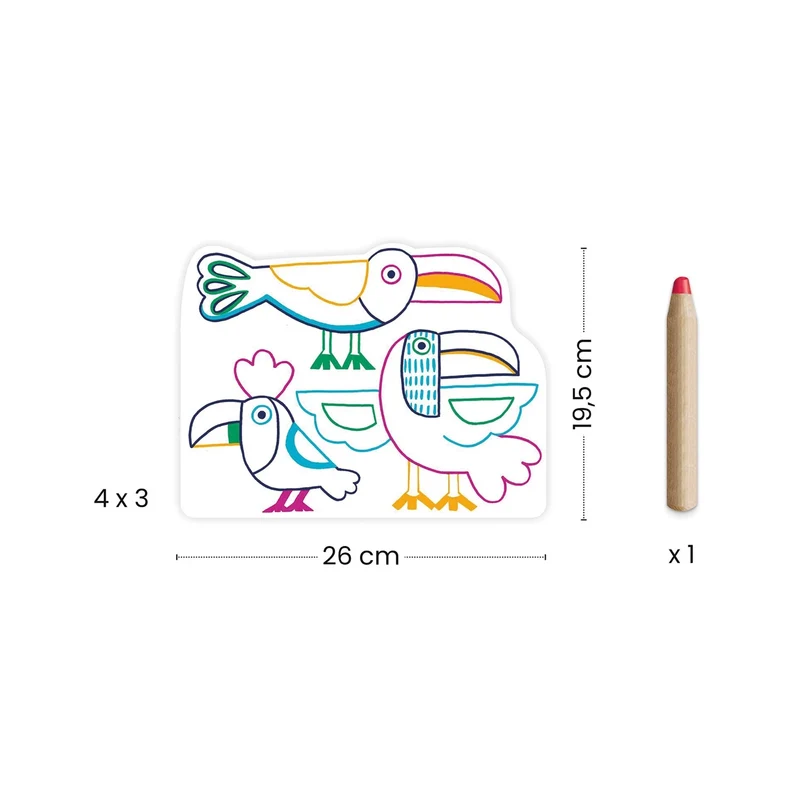 Coloriages à Révéler Familles Sauvages – Activité Magique pour Jeunes Enfants