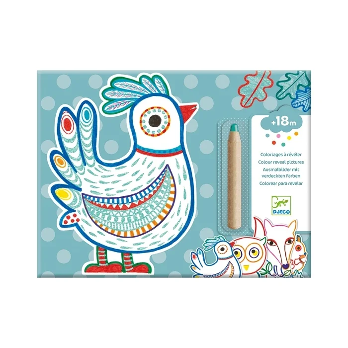 Coloriages à Révéler Animaux de la Forêt – Activité Magique pour Enfants