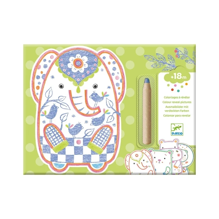 Coloriages à Révéler Animaux Sauvages – Activité Magique pour Enfants