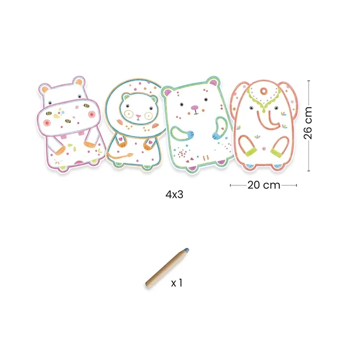 Coloriages à Révéler Animaux Sauvages – Activité Magique pour Enfants