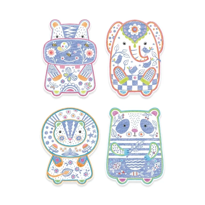 Coloriages à Révéler Animaux Sauvages – Activité Magique pour Enfants