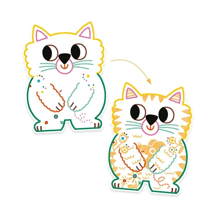 Coloriages à Révéler Animaux Familiers – Activité Magique pour Petits Enfants
