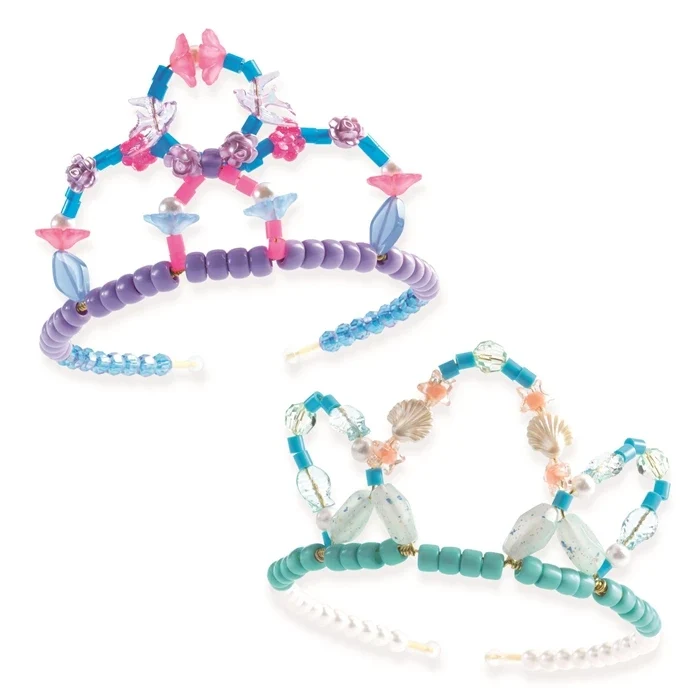 Duo de Tiares Bleu – Kit Créatif Princesse à Fabriquer avec Perles