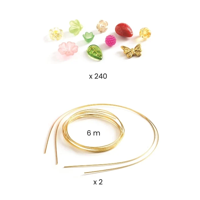 Duo de Tiares Rose – Kit Créatif Perles Princesse à Fabriquer
