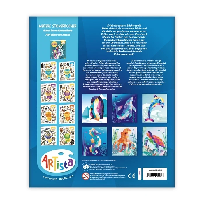 Livre Sticker Painting Océan – Activité Créative Autocollants pour Enfants