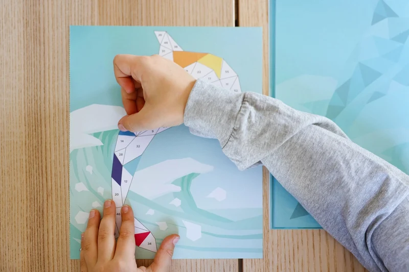 Livre Sticker Painting Océan – Activité Créative Autocollants pour Enfants
