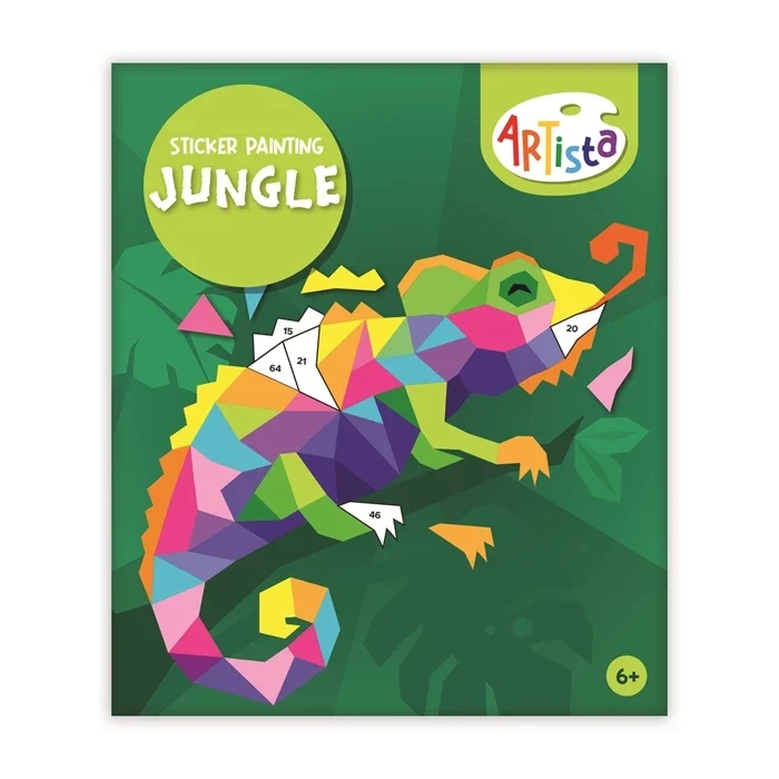 Sticker Painting Jungle – Livre d’Autocollants Créatif Safari pour Enfants