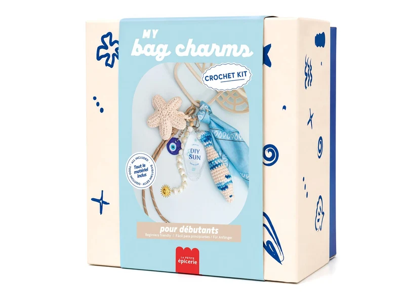 Kit DIY Crochet Bag Charms Vitamine Sea – Coffret Crochet Débutant Été & Accessoires Tendance