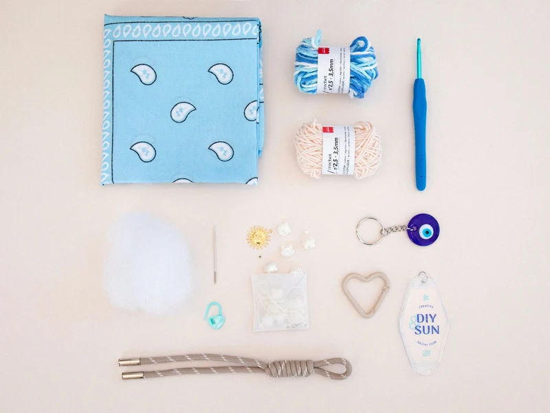 Kit DIY Crochet Bag Charms Vitamine Sea – Coffret Crochet Débutant Été & Accessoires Tendance