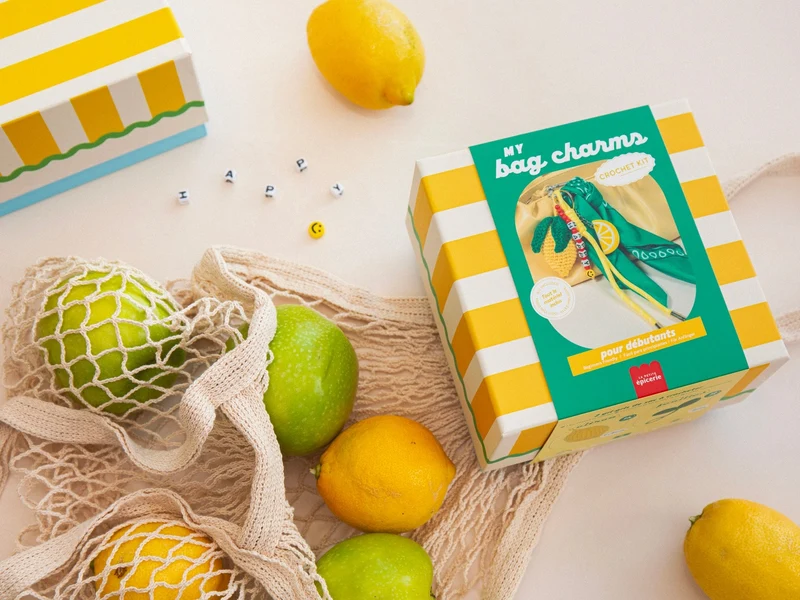 Kit DIY Crochet Bag Charms Dolce Vita – Kit Crochet Débutant Citron