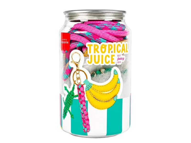Kit Canette Bag Charm Pshiiit Tropical Juice – Kit DIY Porte-clé Banane