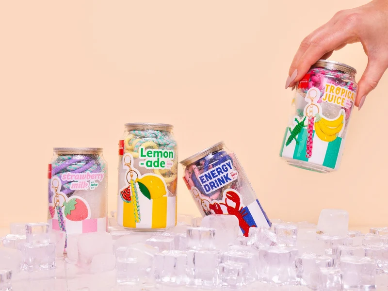 Kit Canette Bag Charm Pshiiit Tropical Juice – Kit DIY Porte-clé Banane