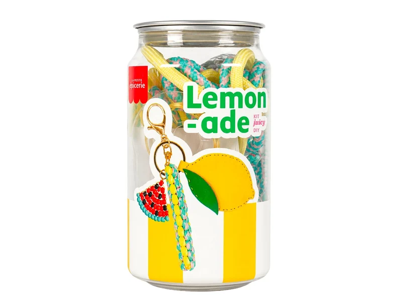 Kit Canette Bag Charm Pshiiit Lemonade – Kit DIY Porte-clé Citron