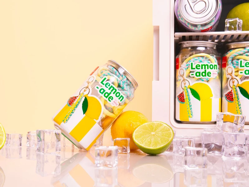 Kit Canette Bag Charm Pshiiit Lemonade – Kit DIY Porte-clé Citron