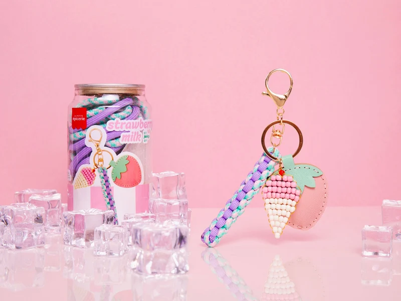 Kit Canette Pshiiit Strawberry Milk – Kit DIY Bag Charm Kawaii