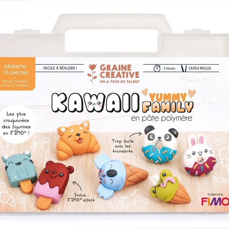 Mallette FIMO Kawaii Yummy Family – Coffret Créatif Gourmand & Kawaii