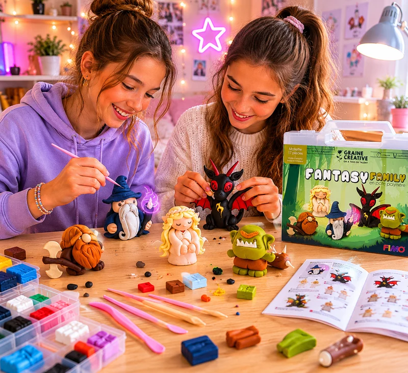 Mallette FIMO Fantasy Family – Créez 5 Personnages Fantastiques