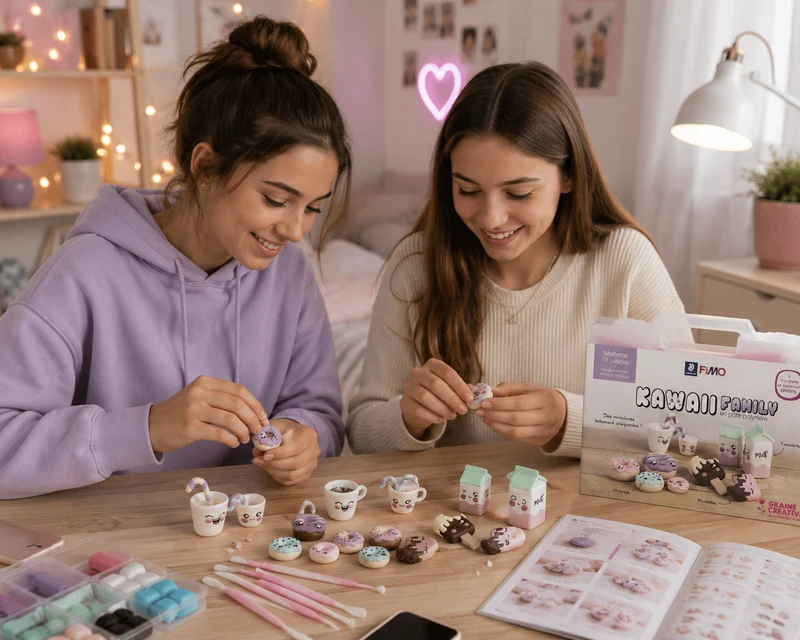 Mallette FIMO Kawaii Family – Création Donuts & Figurines Kawaii