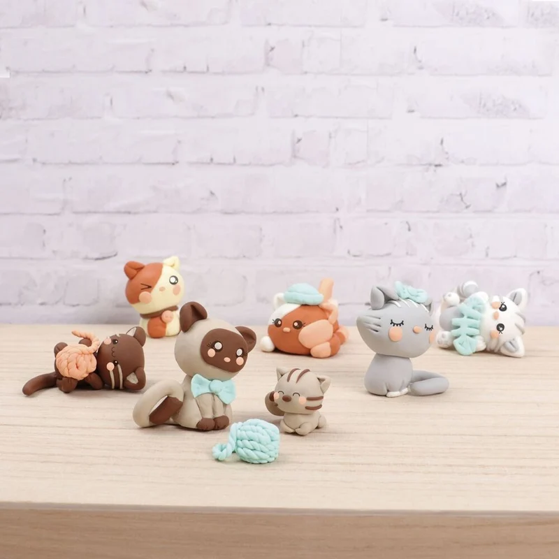 Kit FIMO Kawaii Chats – Créez d’Adorables Figurines en Pâte Polymère